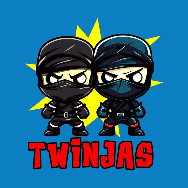 Twinjas Ninja Twins Siblings Twin Boys by Foxxy Merch