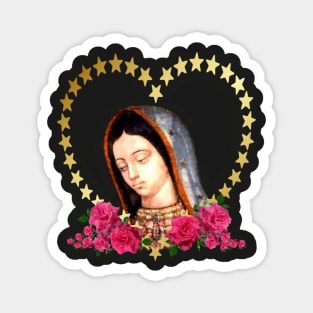 Our Lady of Guadalupe Mexican Virgin Mary Mexico Tilma BLK Magnet