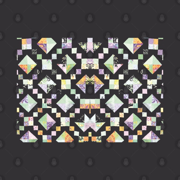 Patchwork Geometric Squares by badlydrawnbabe