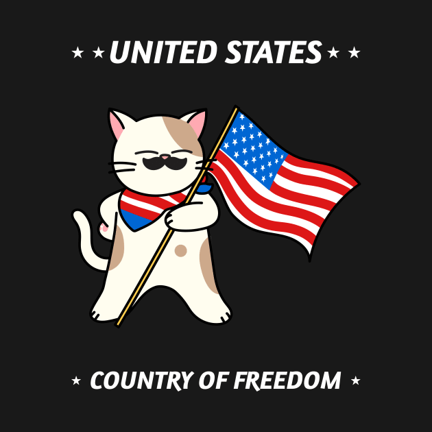 United States country of freedom by Purrfect Shop