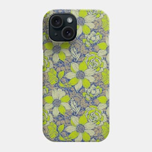 Floral pastel colors green Phone Case