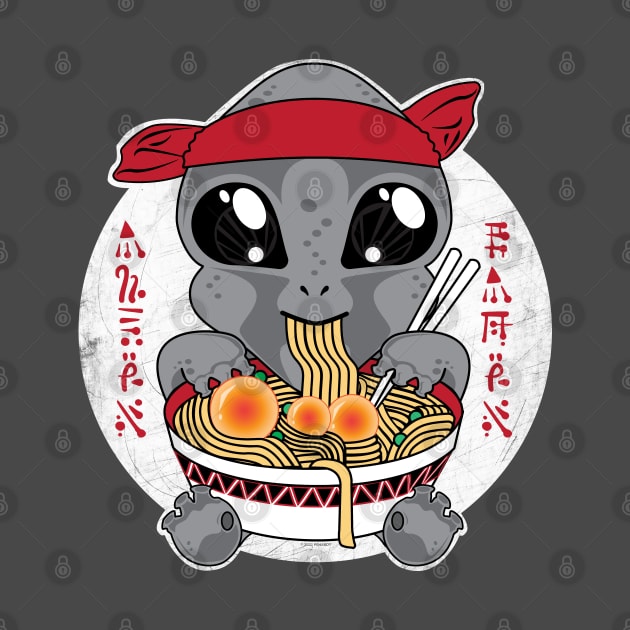 Kuwaii Ramen Cute Alien Baby Ramen Lover by PEHardy Design