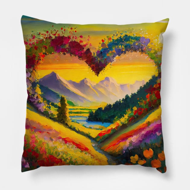 love land Pillow by psychoshadow