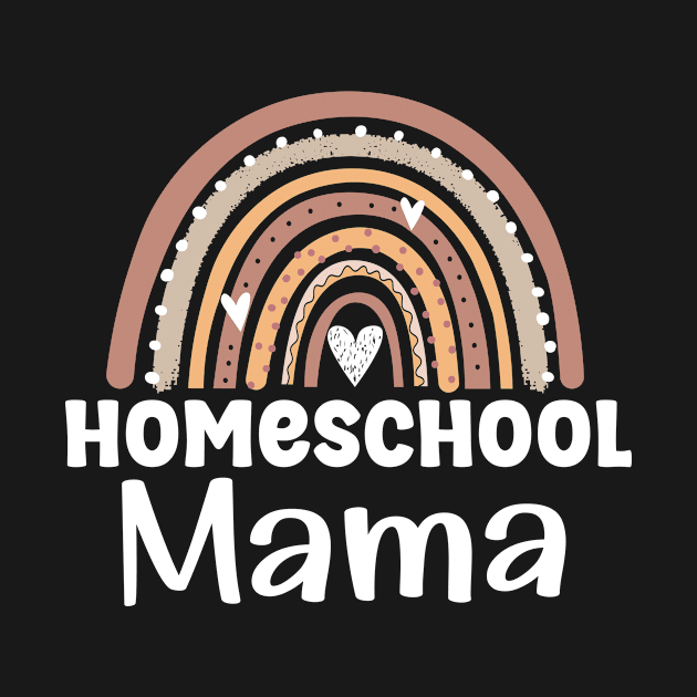 Proud homeschool mama colorful rainbow homeschool mom by UNXart
