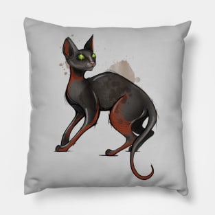 Cat. Sphynx cat. Sinister cat Pillow