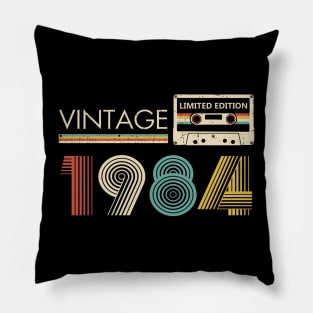 39th Birthday Vintage 1984 Limited Edition Cassette Tape Pillow