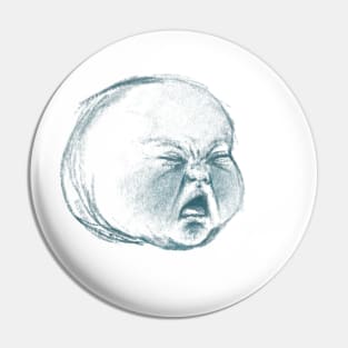 Crying baby head Pin