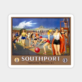 Vintage Travel Poster England Southport Magnet