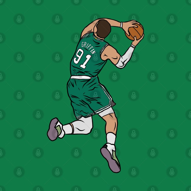 Blake Griffin Boston Dunk by rattraptees