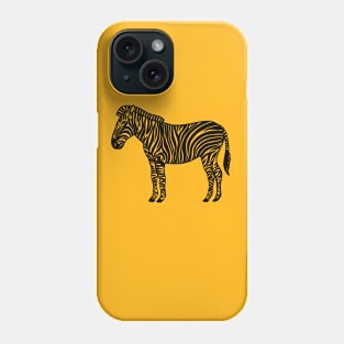 Zebra drawing - detailed hand drawn animal design Phone Case