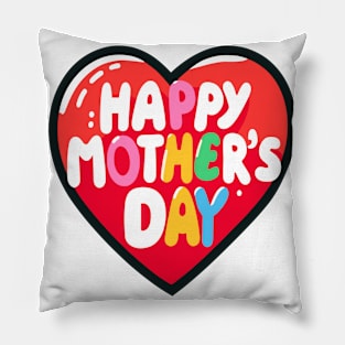 Bright and Bold Mother's Day Heart Pillow