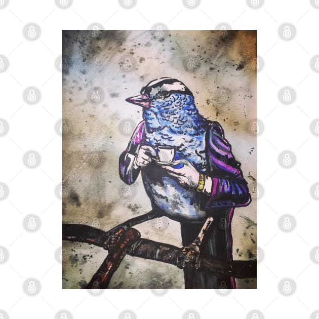 Tea party Bird by Narcissist Artwork