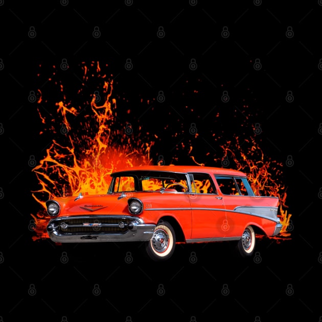 1957 Chevy Nomad in our lava series by Permages LLC