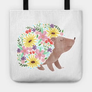 Cute Flowering Hedgehog Tote