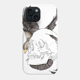 Nevermore skull Phone Case