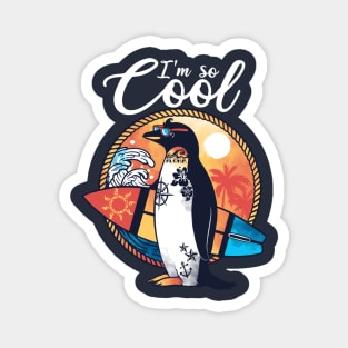 Cool penguin summer Magnet