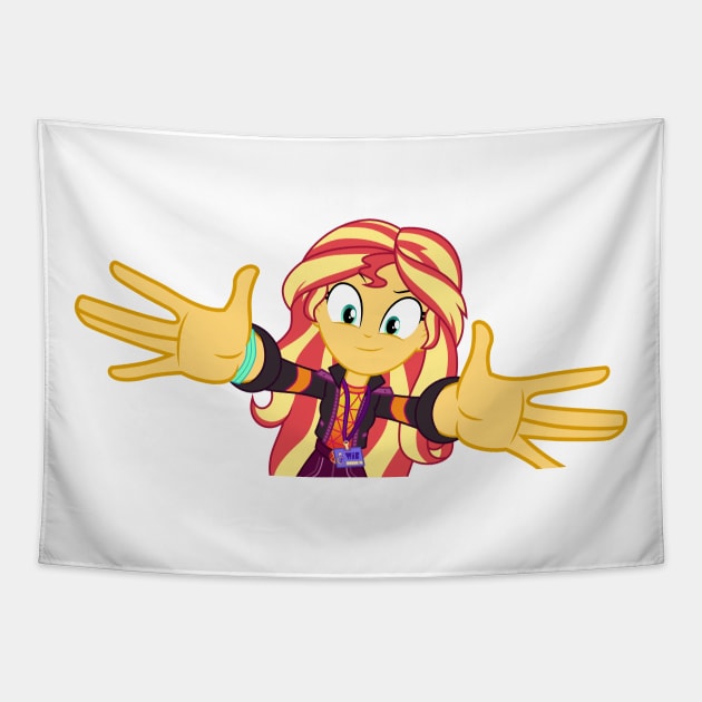 Backstage Sunset Shimmer 3 Tapestry by CloudyGlow