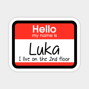 Funny 90's Music Inspired Hello Name Tag Magnet