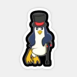 Penguin with Hat & Walking stick Magnet