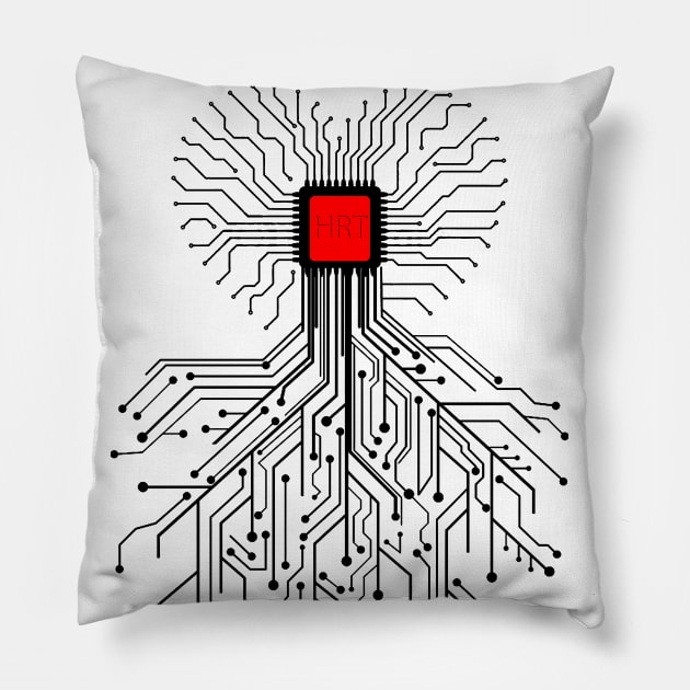 Electronic chip heart Pillow by Your Design