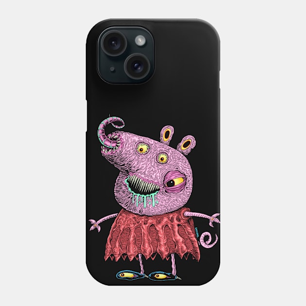 Pig Monster Phone Case by Robisrael