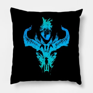 Devil and Heart - Blue Pillow