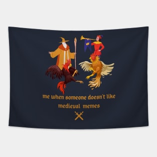 Medieval Meme Funny Tapestry