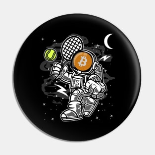 Astronaut Tennis Bitcoin BTC Coin To The Moon Crypto Token Cryptocurrency Blockchain Wallet Birthday Gift For Men Women Kids Pin