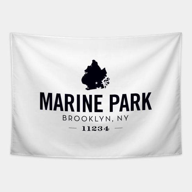 Marine Park (black) Tapestry by Assertive Shirts