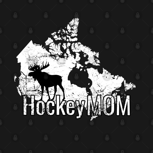 Hockey Mom with Canada and its Reindeer by M Dee Signs