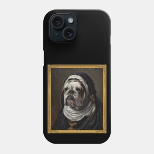 Bulldog - The Noble Nun (Framed) Phone Case