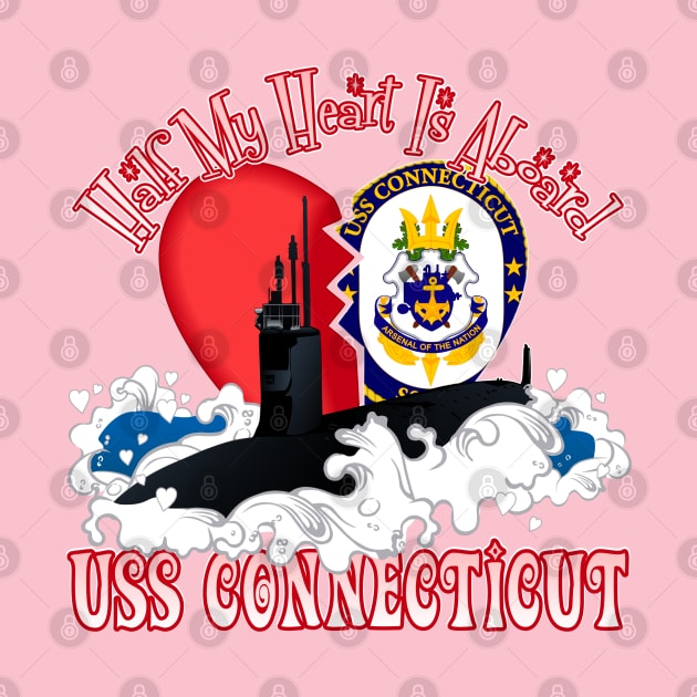 Half My Heart Is Aboard USS Connecticut by MilitaryVetShop