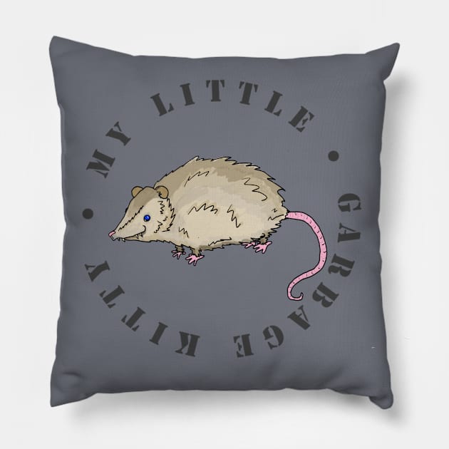 My Little Garbage Kitty Pillow by KatsMind