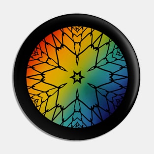 Radial Rainbow Star Pin