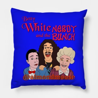 "Betty white and the nerdy bunch" red Pillow