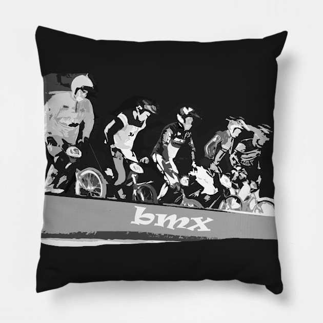 bmx Pillow by rickylabellevie