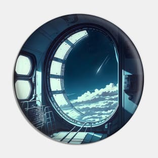 Slowdive  - Souvlaki Space Station - Retro Style Fan Design Pin