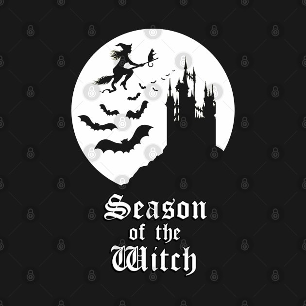 Season of the Witch - Spooky White Moon by Occult Designs