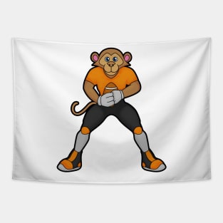 Monkey as Football player with Football Tapestry