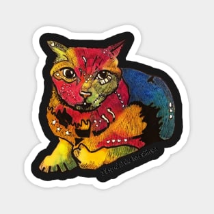 Pop Art Modern Polydactyl CAT - I'd spend all nine lives with you! Magnet