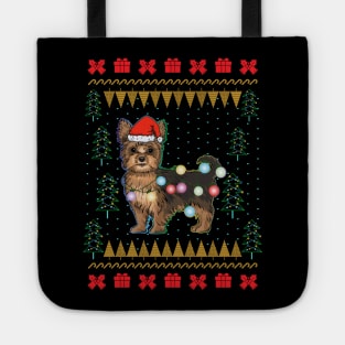 Yorkie Ugly Christmas Sweater Tote