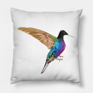 Watercolor hummingbird Pillow