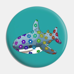 The Rainbow Blue Shark Pin