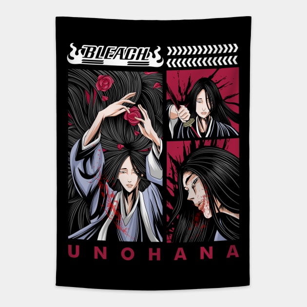 UNOHANA anime Fanart Tapestry by Planet of Tees