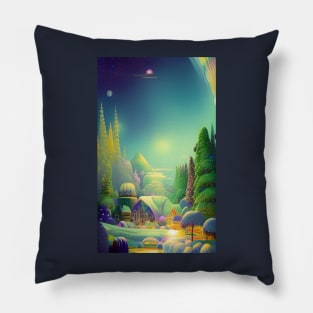 A Little House In Dreamland Pillow