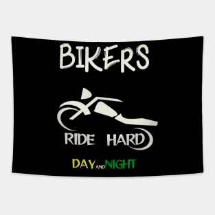 bikers ride hard day and night Tapestry