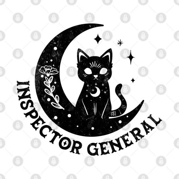 Inspector General -  Magical Cat On Moon Design by best-vibes-only