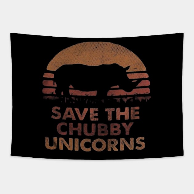 Save The Chubby Unicorns Costume Gift Tapestry by Ohooha