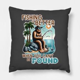 Bigfoot Fishing - Beach Pillow