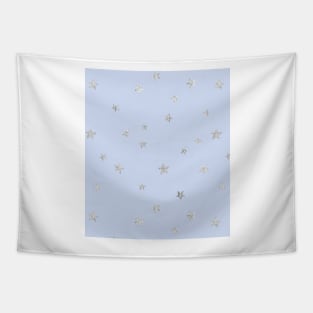 Pretty Y2K Glitter Stars Design in Baby Blue Tapestry